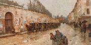 Childe Hassam Une averse oil